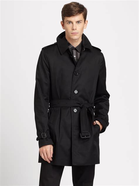 burberry trench coat black mens|authentic burberry men trench coat.